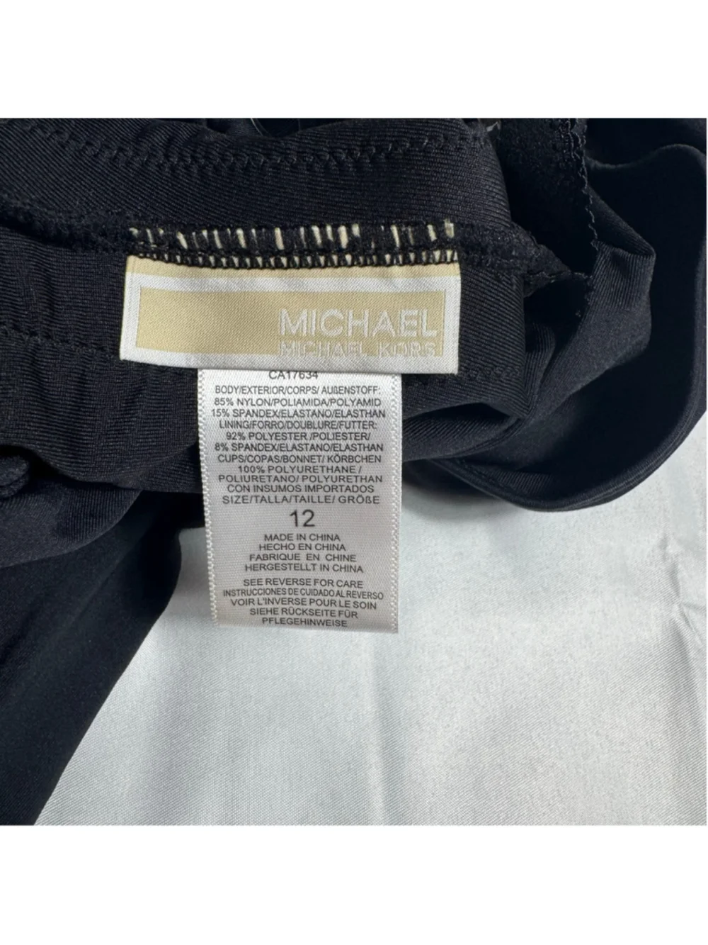 Women's Michael Kors One-Piece Swimsuit Black White Size 12